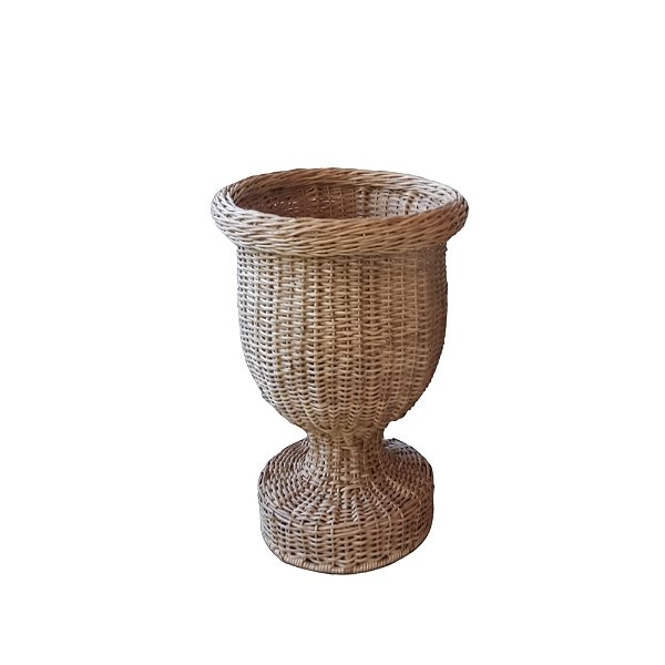 Vaso em junco com pé M