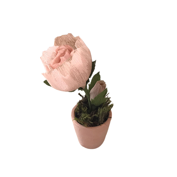 Vaso com rosa de papel P