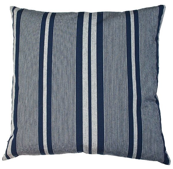 Capa de Almofada Listras Azuis 45x45