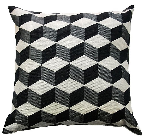 Capa de Almofada Cubos 3D 45x45 cm