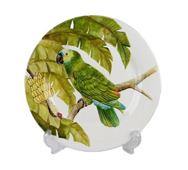 Sousplat arara verde