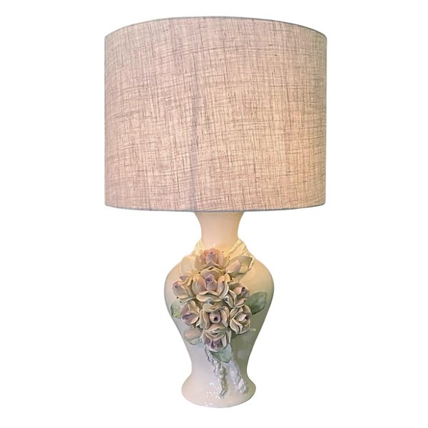 Base de Abajur rosas (44 cm)