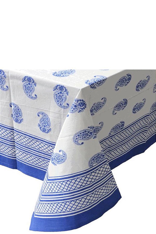 Toalha de Mesa Paisley Azul (1,80x1,80) quadrada