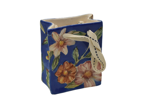 Sacola decorativa azul Chita Maria