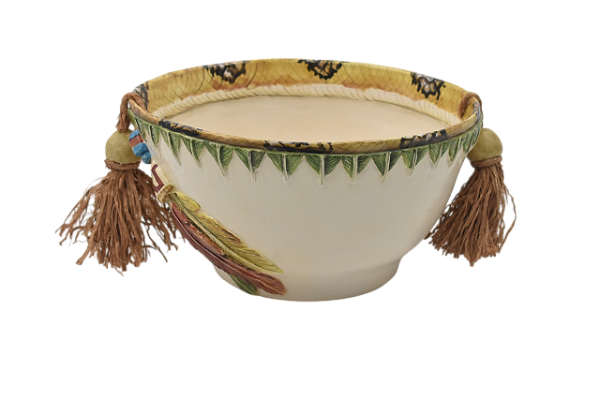 Cachepot Shabby G com pendentes Linha Cocar (46,5 cm)