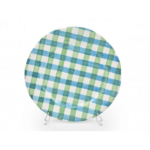 Sousplat xadrez azul e verde Zanatta casa