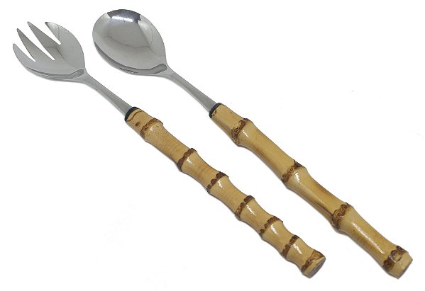Talher servir salada Bambu