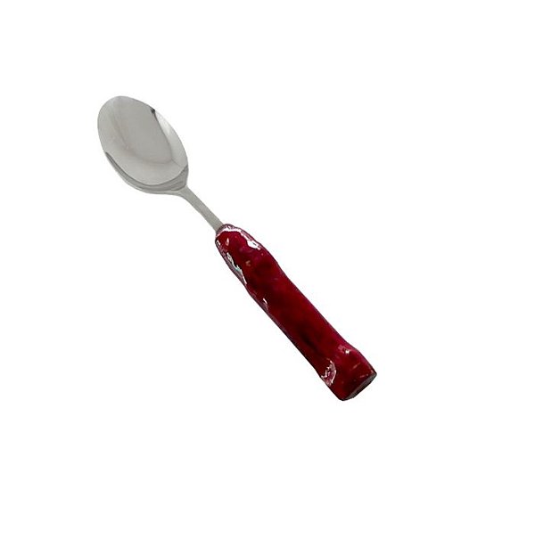 Colher de Café Bambu Vermelha