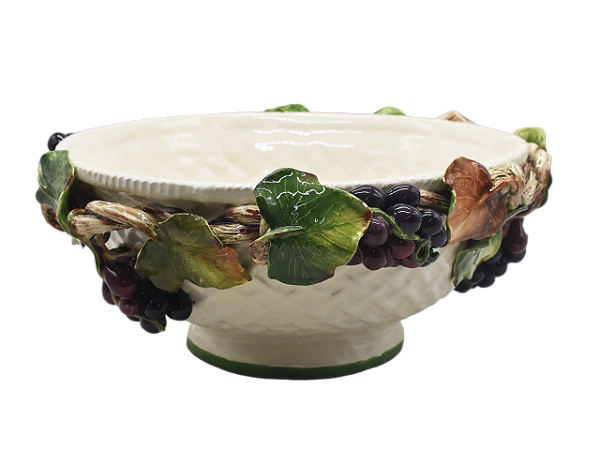Bowl cestaria M com cachos de uva (33 cm)