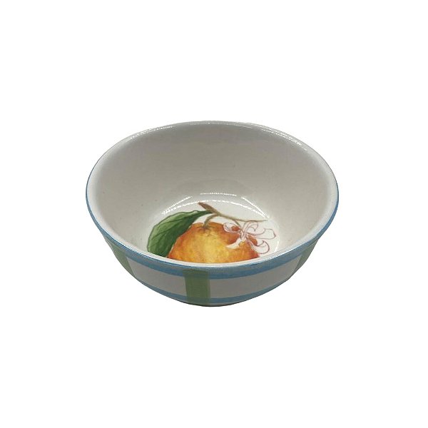 Bowl xadrez com pintura de laranja