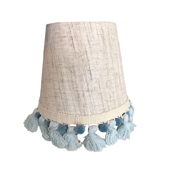 Mini cúpula linho com detalhe azul bebê