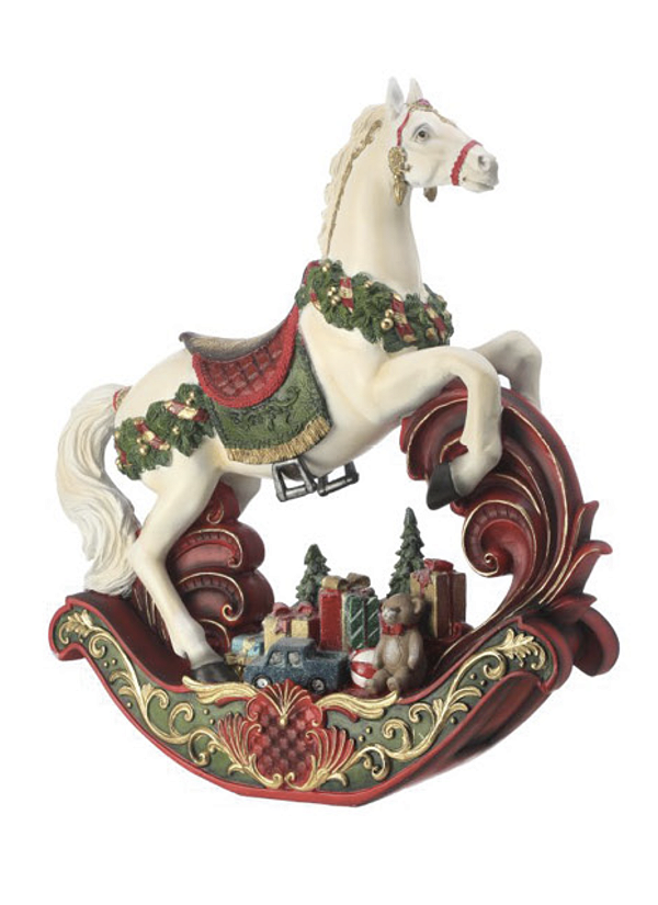 Enfeite de Natal cavalo de balanço