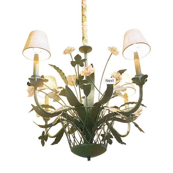 Lustre vaso de rosas