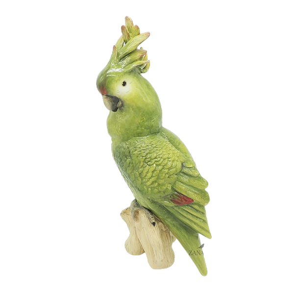 Calopsita G verde no tronco