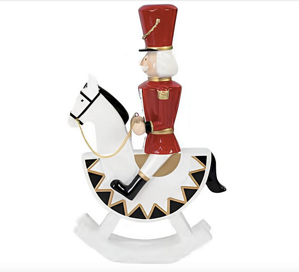 Enfeite de Natal soldadinho no cavalo branco