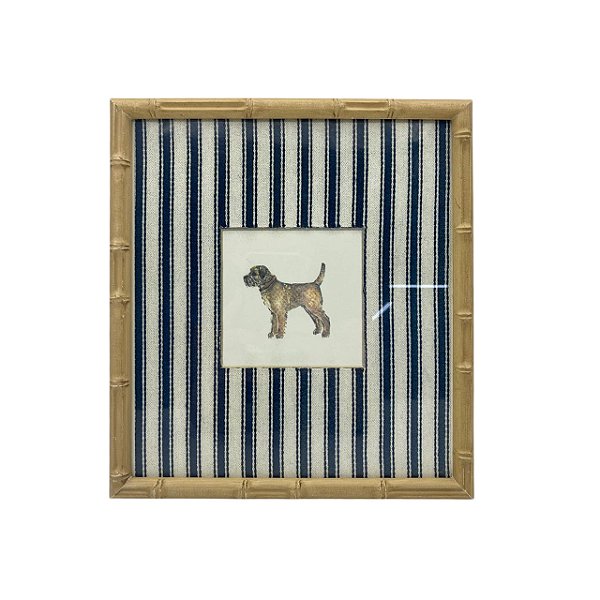 Quadro tecido listrado cachorro Border Terrier