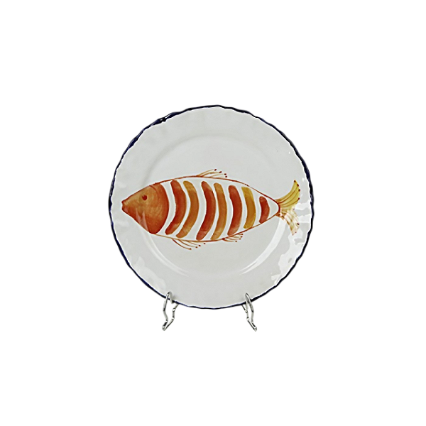 Prato sobremesa amassado peixe laranja