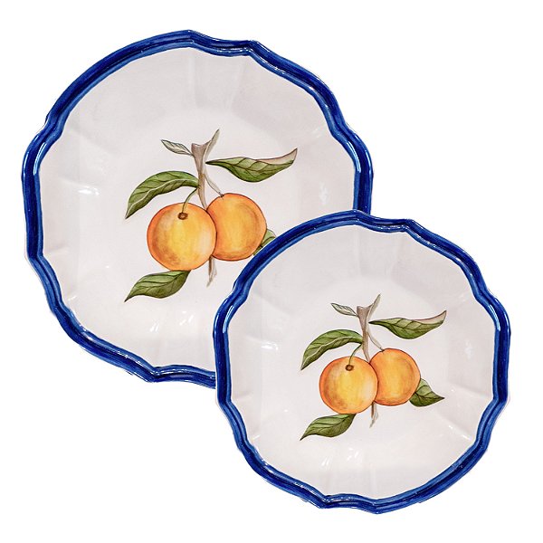 Duo prato raso e sobremesa Laranjas