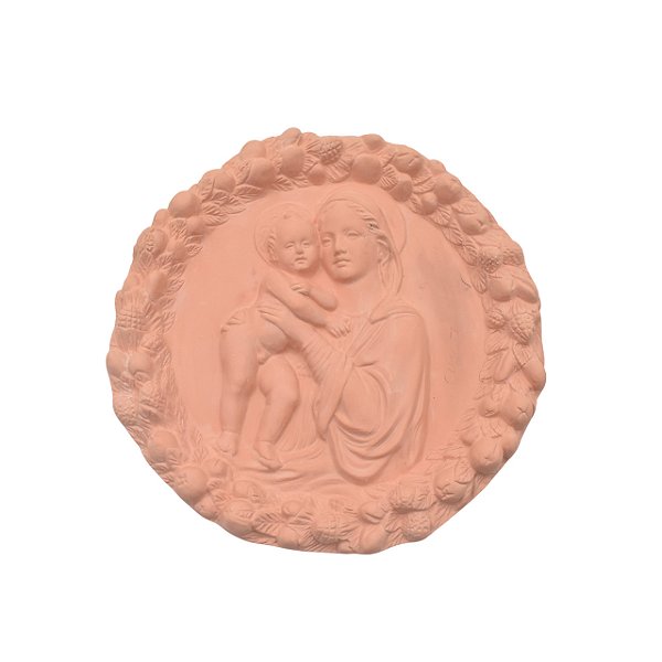 Placa Imaculada Conceição terracota M