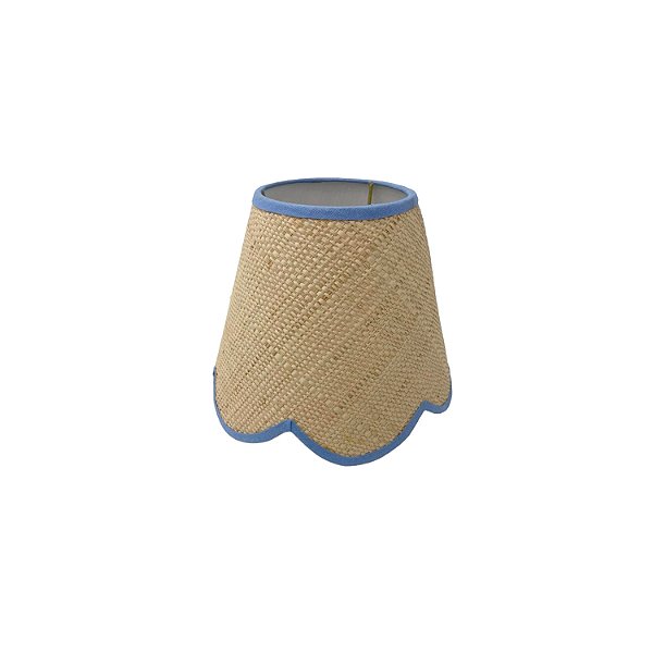 Cúpula flor palha buriti com debrum azul claro