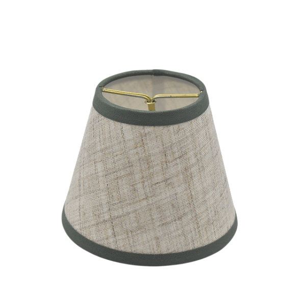 Cúpula linho com debrum verde musgo para lustre