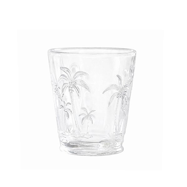 Copo baixo relevo coqueiros (jogo 6 peças)