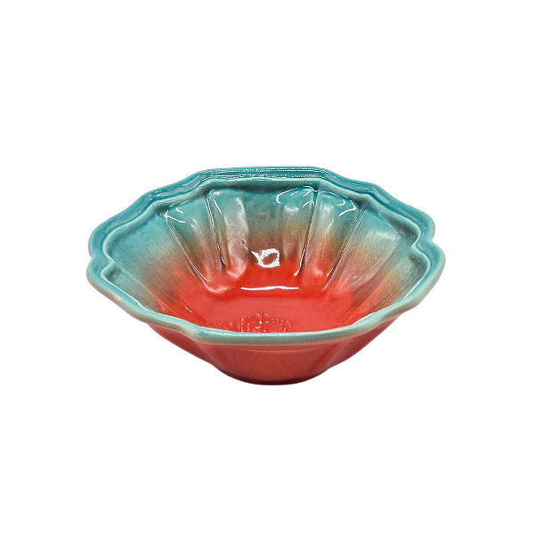 Bowl casual degradê turquesa e coral P