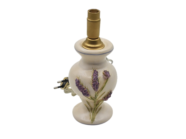 Mini base de abajur com aplicação de lavanda