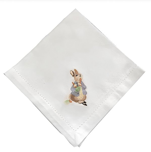 Guardanapo Coelho Lilás com Cenoura (linho)