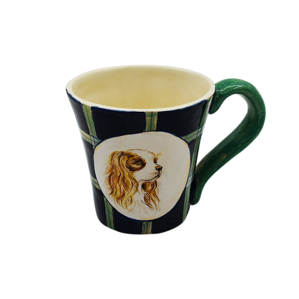 Caneca xadrez cachorro Cavalier King