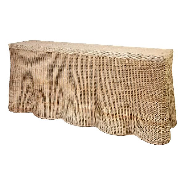 Aparador ondulado em rattan