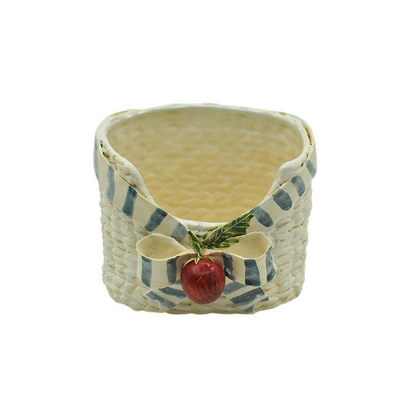 Porta talher cestinha com tomate e laço