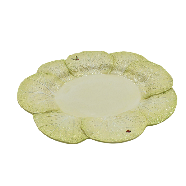 Travessa oval folha de acelga G