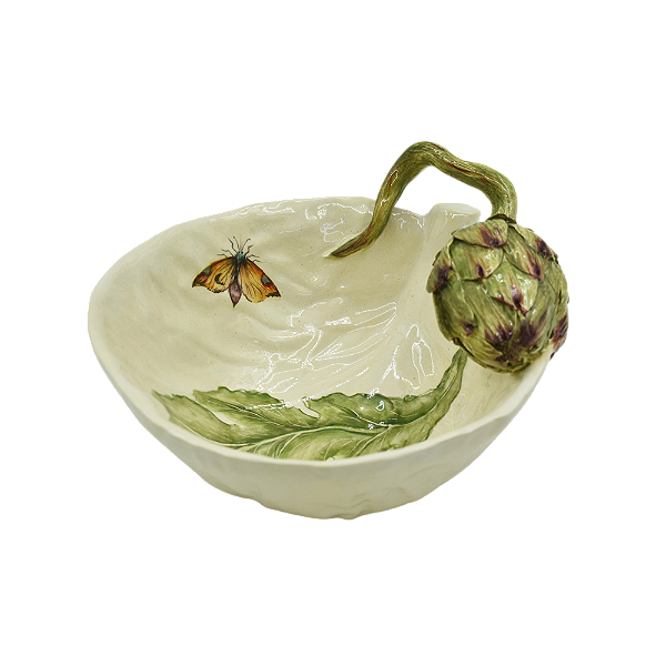 Bowl de repolho M com aplique de alcachofra