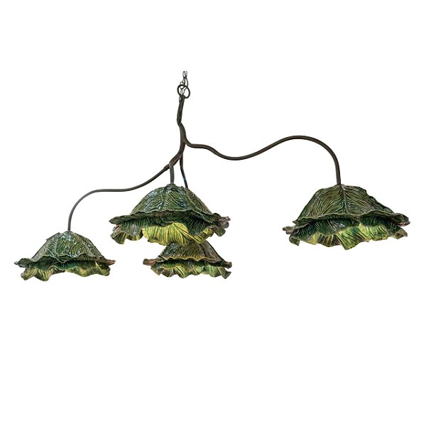 Lustre de ferro repolhos verdes