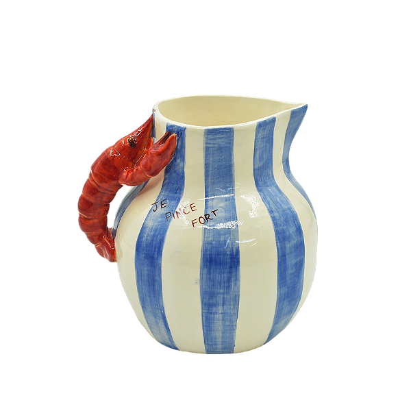 Jarra lagosta azul e vermelha