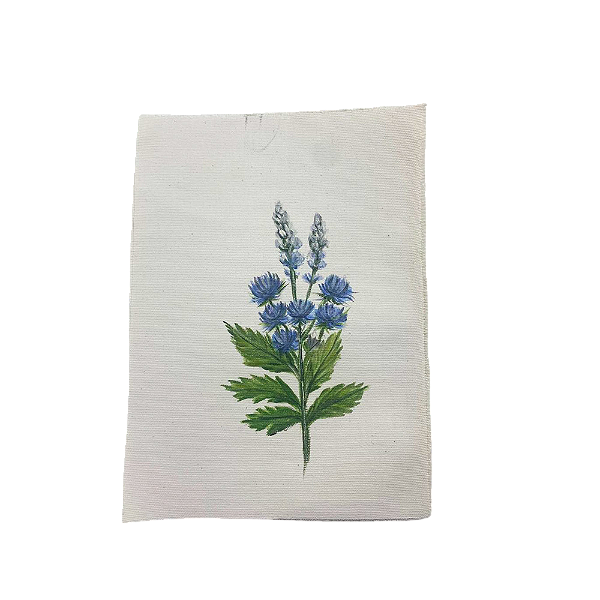 Tela pintada à mão manjericão