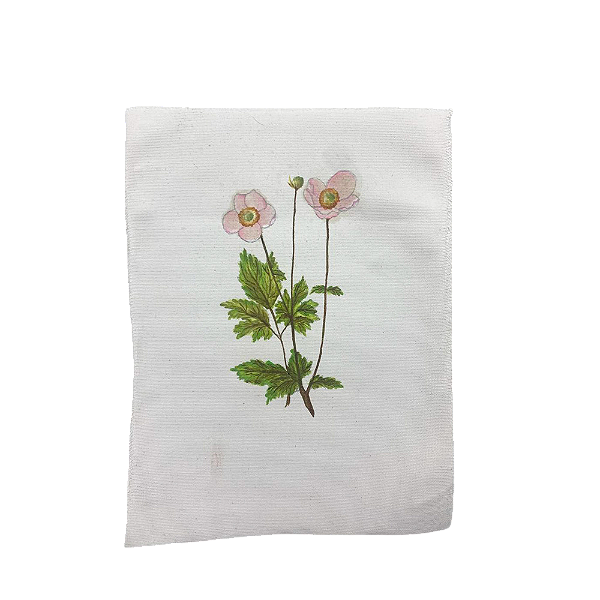 Tela pintada à mão flores rosas N4