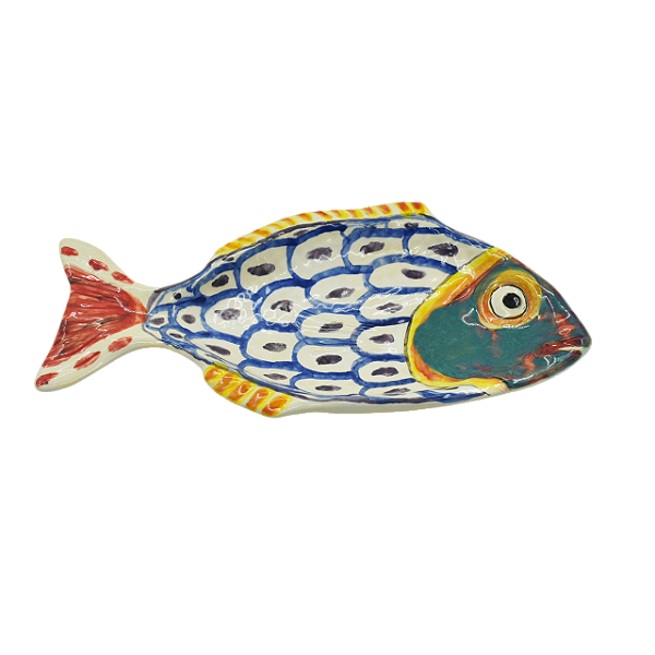 Petisqueira peixe colorido P azul