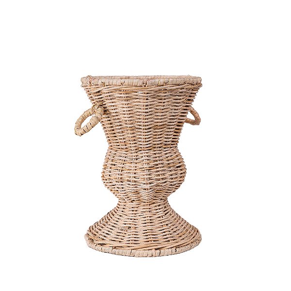 Mini vaso rattan com pedestal (11 cm)