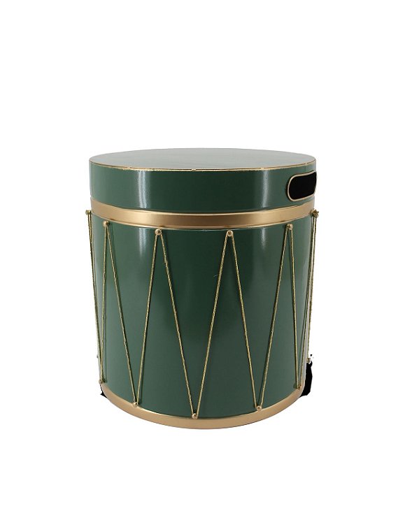 Tambor verde decorativo de Natal (40 cm)