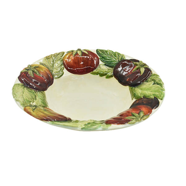 Bowl com borda de tomates em relevo