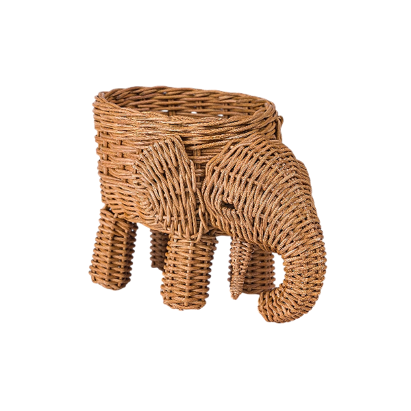 Cesto elefante P em rattan (30 cm)