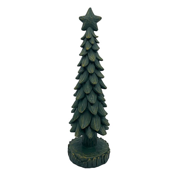 Mini árvore de Natal rústica verde