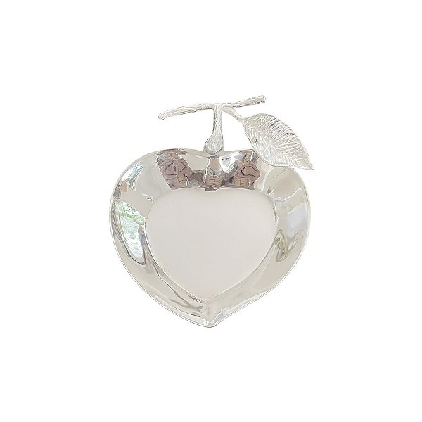 Prato pão pêssego em prata