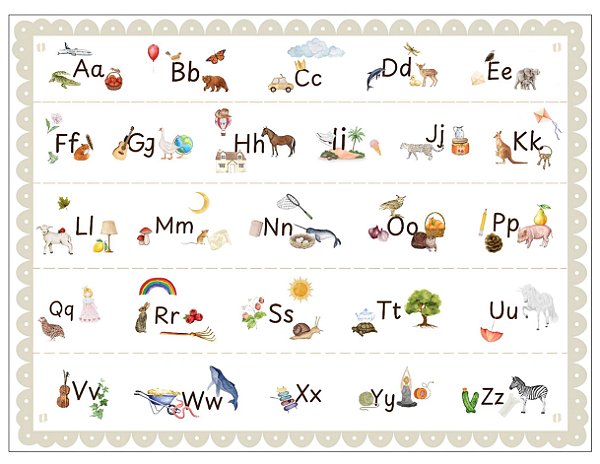 Tapete modular infantil ABC Inglês em EVA