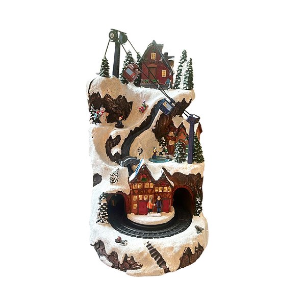 Brinquedo de Natal Montanha com teleférico