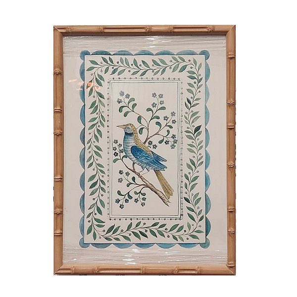 Quadro gravura de passarinho