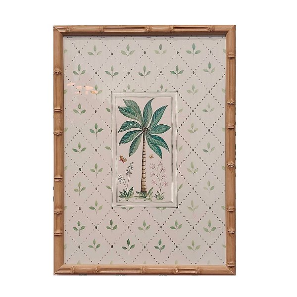 Quadro gravura de coqueiro