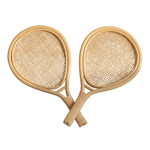 Raquetes decorativas de rattan
